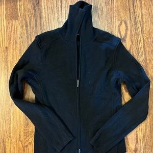 Elie Tahari black zip sweater